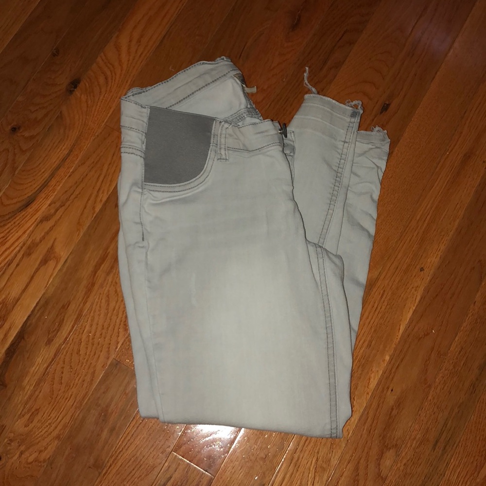 Indigo Blue Maternity Jeans inset panel